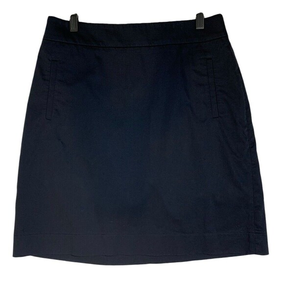 Banana Republic A-Line Skirt Women's 6 Navy Blue Stretch Back Zip Flat Front - Picture 5 of 12